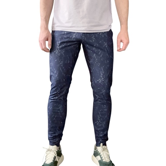 Peter Millar Men’s Atlas Performance Joggers Size Small Blue Slim Fit - Picture 1 of 12